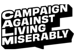 campaign against living miserably logo
